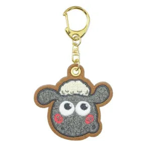 Cute Shaun Chenille Embroidered Felt Keychain - Shaun (Whistling)