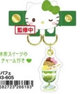Sanrio Characters Matcha Sweets Pair Strap Holder Matcha Parfait