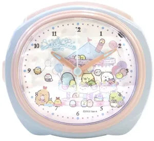 Sumikkogurashi Bell Alarm Clock with Continuous Seconds Hand Tapioca Blue