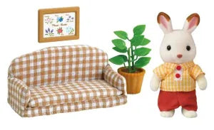 Chocolate Rabbit Father & Furniture Set