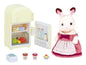 Chocolate Rabbit Mother & Furniture Set
