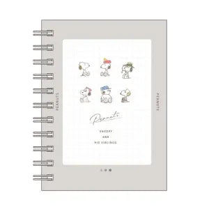 Snoopy A6 Ring Notebook Siblings
