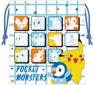 Pocket Monster Wrinkle resistant ”Kinchaku” Pouch with Gusset Block